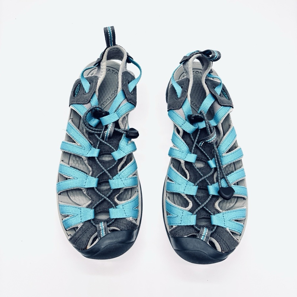 Keen Whisper Sandals Womens 10 Blue Water Hiking Sports Outdoor Closed Toe Shoes